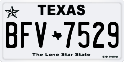 TX license plate BFV7529
