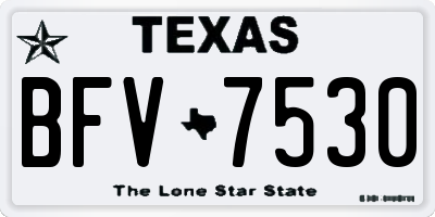 TX license plate BFV7530