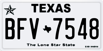 TX license plate BFV7548
