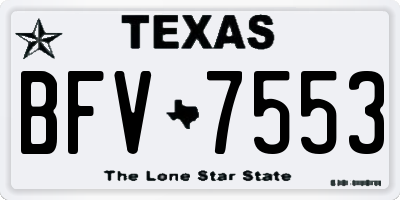 TX license plate BFV7553