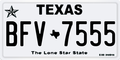 TX license plate BFV7555
