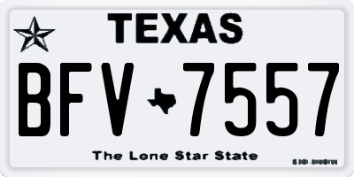 TX license plate BFV7557