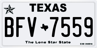 TX license plate BFV7559