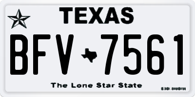 TX license plate BFV7561
