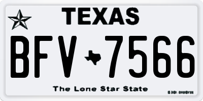TX license plate BFV7566