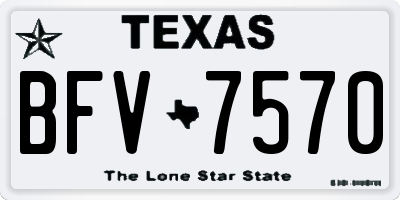 TX license plate BFV7570