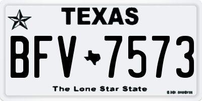 TX license plate BFV7573