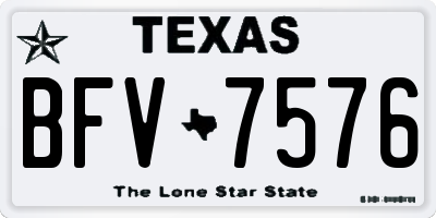 TX license plate BFV7576
