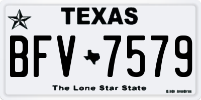 TX license plate BFV7579