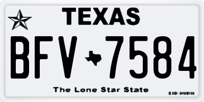 TX license plate BFV7584