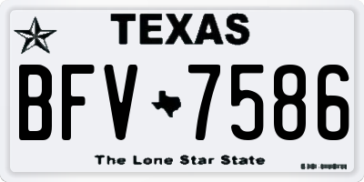 TX license plate BFV7586