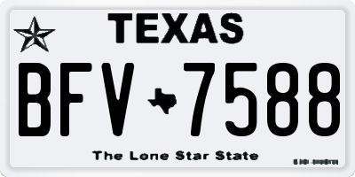 TX license plate BFV7588