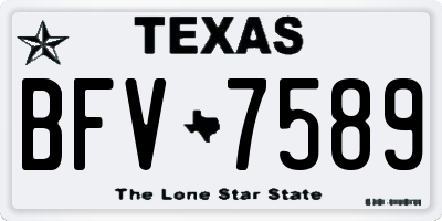 TX license plate BFV7589