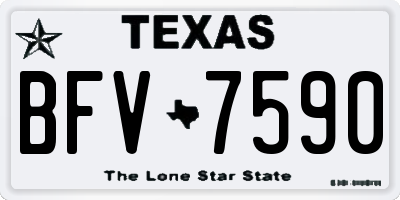 TX license plate BFV7590