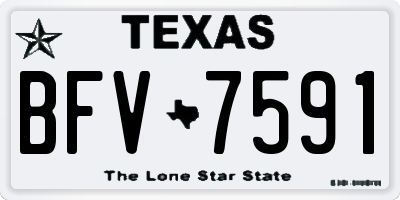 TX license plate BFV7591