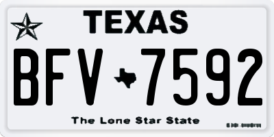 TX license plate BFV7592