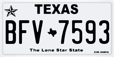 TX license plate BFV7593