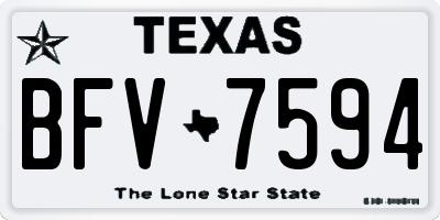 TX license plate BFV7594
