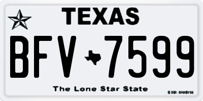 TX license plate BFV7599