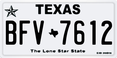 TX license plate BFV7612