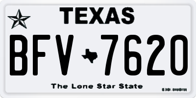 TX license plate BFV7620
