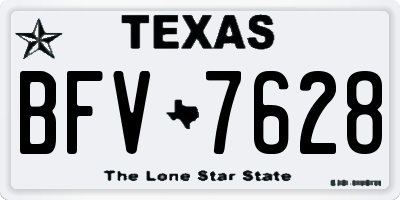 TX license plate BFV7628