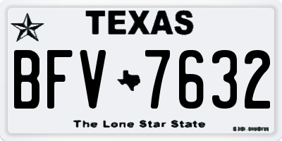 TX license plate BFV7632