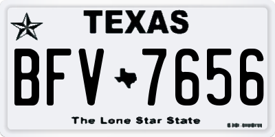 TX license plate BFV7656