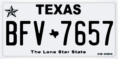 TX license plate BFV7657
