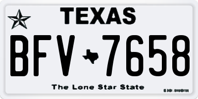 TX license plate BFV7658