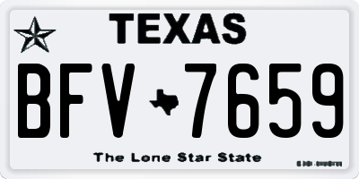 TX license plate BFV7659