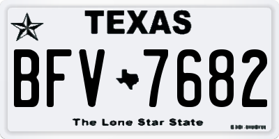 TX license plate BFV7682