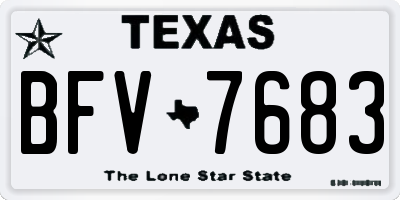 TX license plate BFV7683