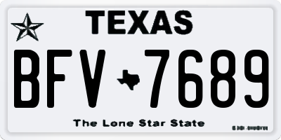 TX license plate BFV7689
