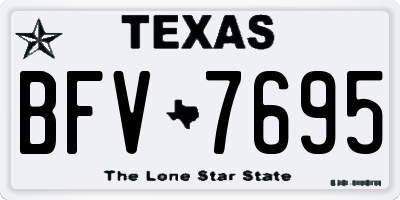 TX license plate BFV7695