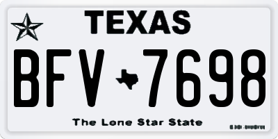 TX license plate BFV7698