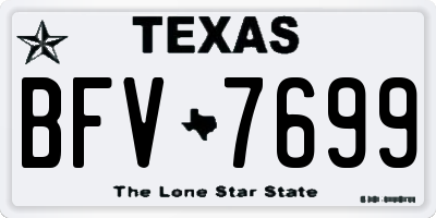 TX license plate BFV7699