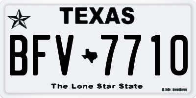 TX license plate BFV7710