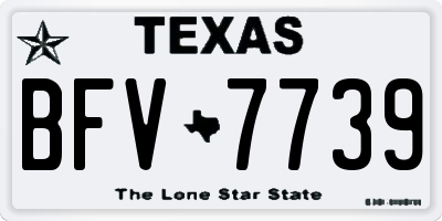 TX license plate BFV7739