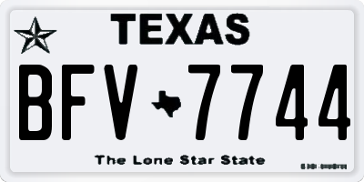TX license plate BFV7744