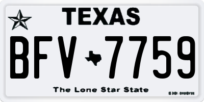 TX license plate BFV7759