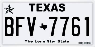 TX license plate BFV7761
