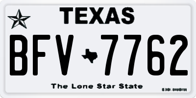 TX license plate BFV7762