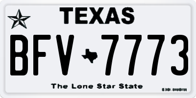 TX license plate BFV7773