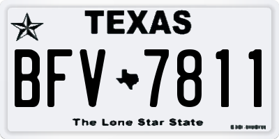 TX license plate BFV7811