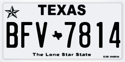 TX license plate BFV7814