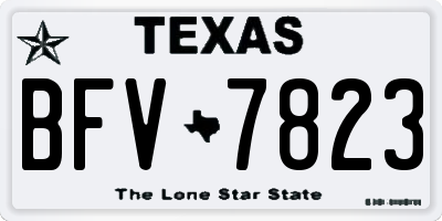 TX license plate BFV7823
