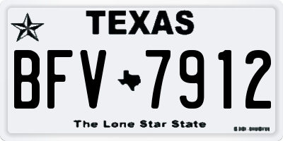 TX license plate BFV7912