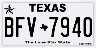 TX license plate BFV7940