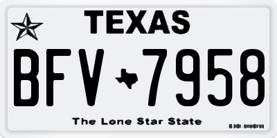 TX license plate BFV7958